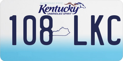 KY license plate 108LKC