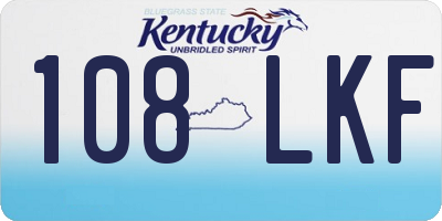 KY license plate 108LKF