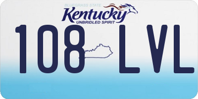 KY license plate 108LVL