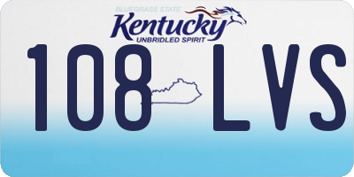 KY license plate 108LVS