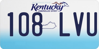 KY license plate 108LVU