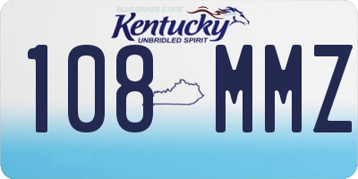 KY license plate 108MMZ
