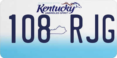 KY license plate 108RJG