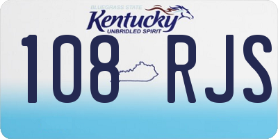 KY license plate 108RJS