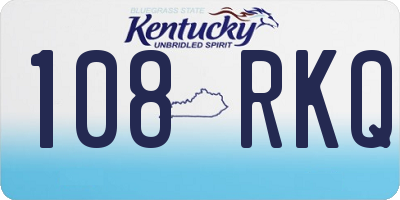 KY license plate 108RKQ
