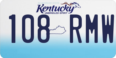 KY license plate 108RMW