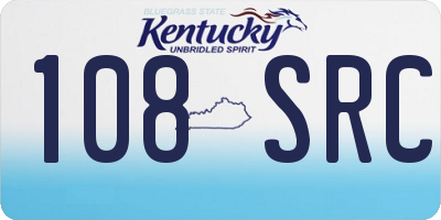 KY license plate 108SRC