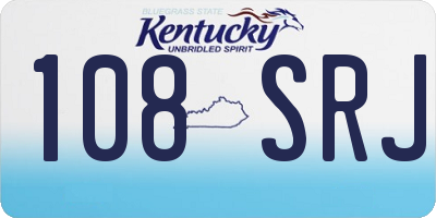 KY license plate 108SRJ
