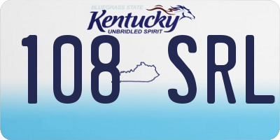 KY license plate 108SRL