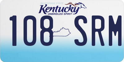 KY license plate 108SRM