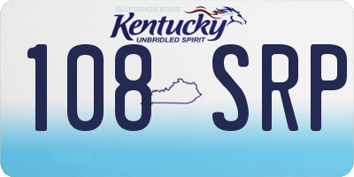 KY license plate 108SRP