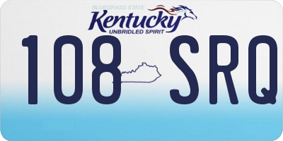 KY license plate 108SRQ