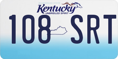 KY license plate 108SRT