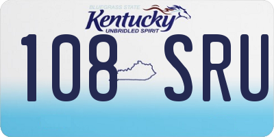 KY license plate 108SRU