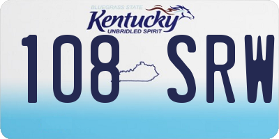 KY license plate 108SRW