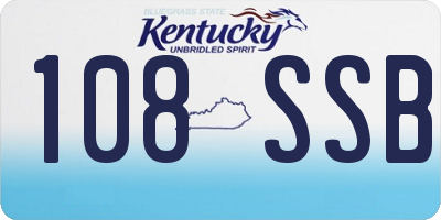 KY license plate 108SSB