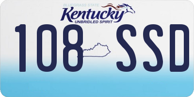 KY license plate 108SSD