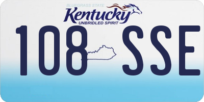 KY license plate 108SSE