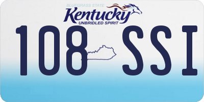 KY license plate 108SSI
