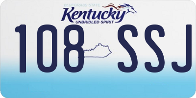 KY license plate 108SSJ