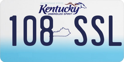 KY license plate 108SSL