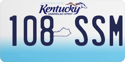 KY license plate 108SSM
