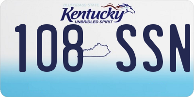 KY license plate 108SSN