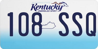 KY license plate 108SSQ