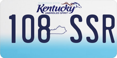 KY license plate 108SSR