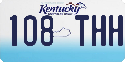 KY license plate 108THH