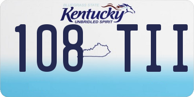 KY license plate 108TII