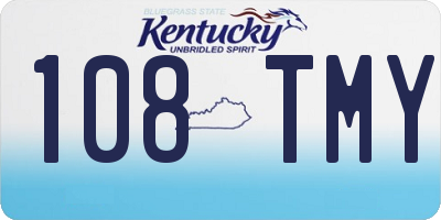 KY license plate 108TMY