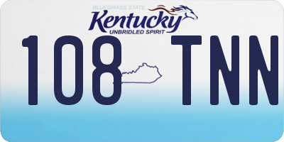 KY license plate 108TNN