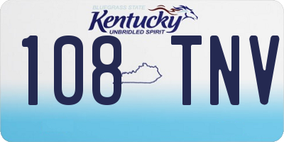 KY license plate 108TNV