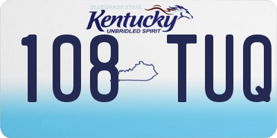 KY license plate 108TUQ