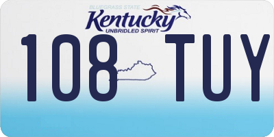 KY license plate 108TUY
