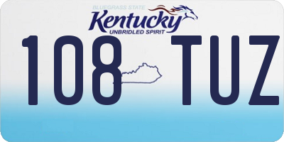 KY license plate 108TUZ