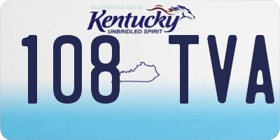 KY license plate 108TVA