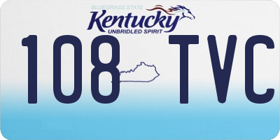KY license plate 108TVC