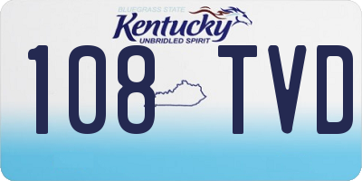 KY license plate 108TVD