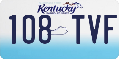 KY license plate 108TVF