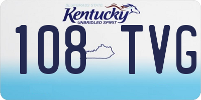 KY license plate 108TVG