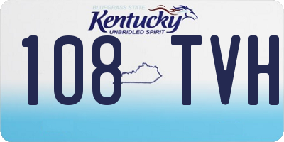 KY license plate 108TVH