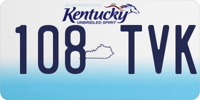 KY license plate 108TVK