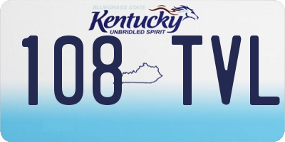 KY license plate 108TVL