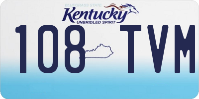 KY license plate 108TVM