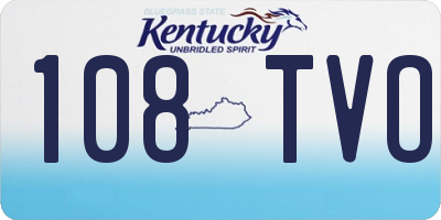 KY license plate 108TVO