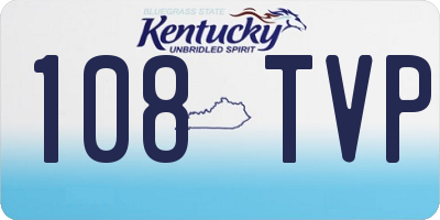 KY license plate 108TVP