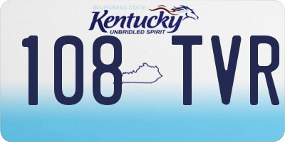 KY license plate 108TVR