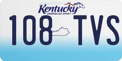 KY license plate 108TVS